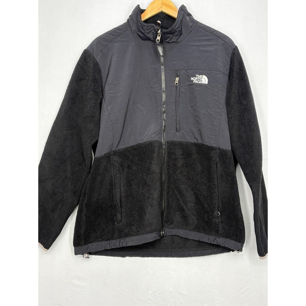 The North Face Full Zip Denali Fleece Jacket Womens Black Zipper Pockets XL